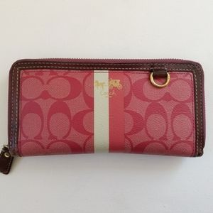 Coach pink leather wallet